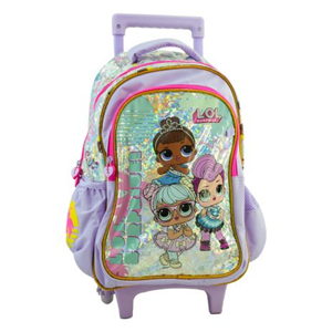 کوله پشتی چرخدار 40 سانتی LOL Surprise رعد و برق مدل Rainbow Max - Backpack - Trolly Bag - LOL Surprise _کوله پشتی